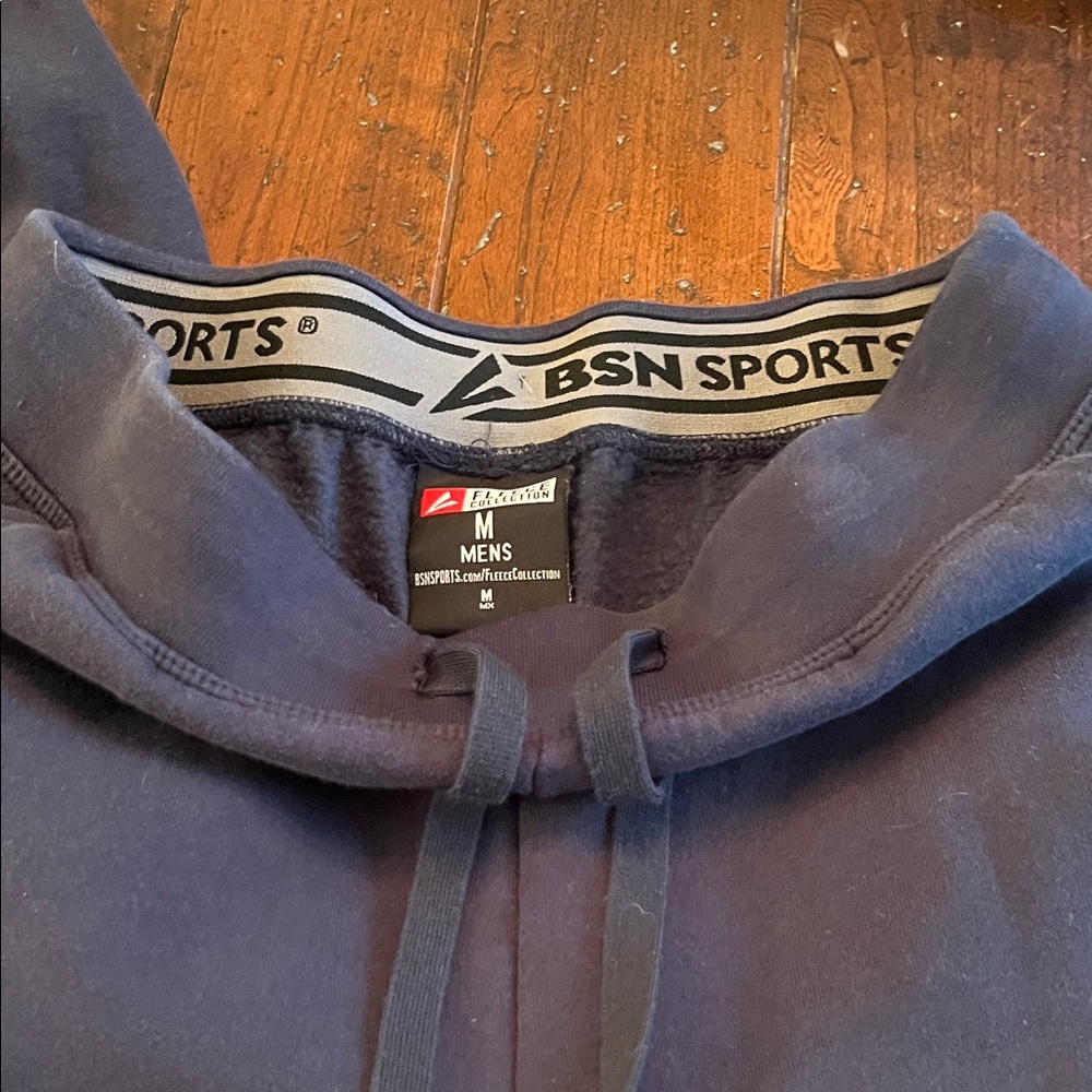 BSN Fleece lined Navy Sweatpants, size medium.